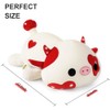 Onsoyours Cute Cow Plushie, Soft Stuffed Mushroom Love Cow Squishy