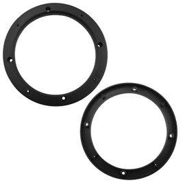 JJHXSM 2PCS Universal ABS Speaker Gaskets 6.5-Inch Waterproof Speaker Covers Voice Coil Support Bracket Suitable for Cars Boats Trucks RVs Audio System Projects Speaker Spacers Black Color