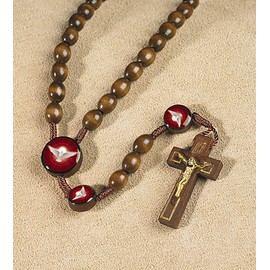 Needzo Come Holy Spirit Confirmation Cord Rosary and Bookmark, 19 Inch