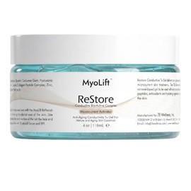 Gel conductor restaurador de 4 oz, complejo bioactivo para microcorriente - extracto de té verde, péptidos de colágeno, cuidado de la piel facial, antienvejecimiento y reafirmante de la piel