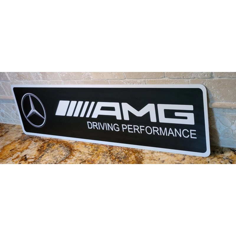 AMG performance aluminum sign 6" x 24"