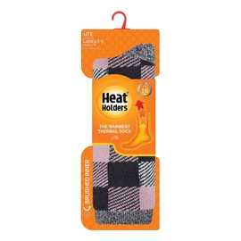 Heat Holders Women's Britney LITE Buffalo Checked Crew Socks| Warm + Soft, Hiking, Cabin, Cozy at Home Socks