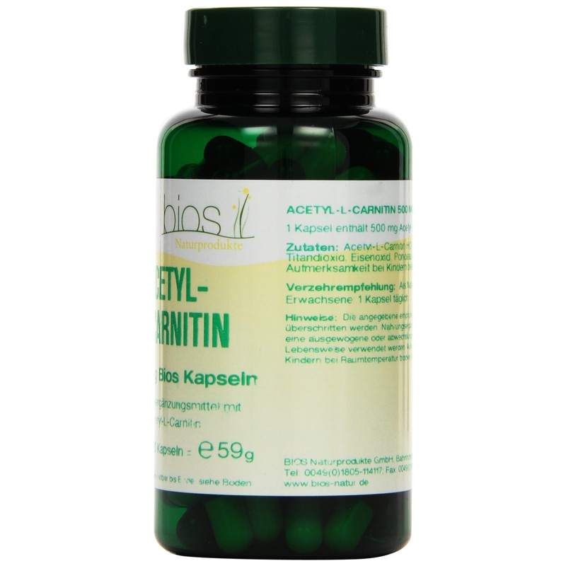 Bios Acetyl-L-Carnitine 500 mg, 100 Capsules, Pack of 1 (1
