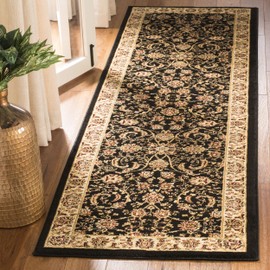 SAFAVIEH Lyndhurst Collection LNH219A Traditional Oriental Non-Shedding Living Room Entryway Foyer Hallway Bedroom Runner, 2'3" x 8' , Black / Ivory