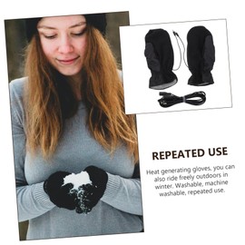 Mipcase Sets Thermal Mitts for Winter Activities Electric Heating Gloves Comfortable Fit