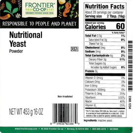 Frontier Co-op Powder Nutritional Yeast 1lb