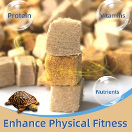 Sobirdos Turtle Treats,3 in 1 Meat Turtle Food,Made with Fresh Meat,Chicken&Duck&Fish Freeze-Dried,Enriched Protein & Vitamins(90g/3.17oz)