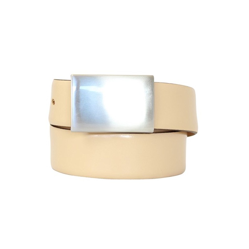 Gürtel mit Koppelschließe 3.5 cm - beige, size: small
