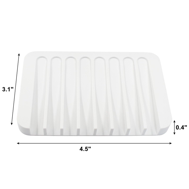 Coufce Self Draining Soap Holder Premium Silicone Soap Dish for