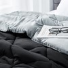 DormCo Black/Ultimate Gray Reversible Comforter - Twin XL Bedding
