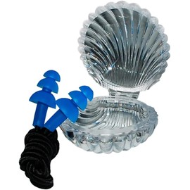 Escualo l Tapón para oídos con hilo l Natación l Accesorio Natación l Protector de oídos l Silicon l Color Azul