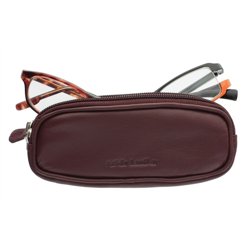 Ashlie Leather Double Spectacles Case 4301_21 Mulberry