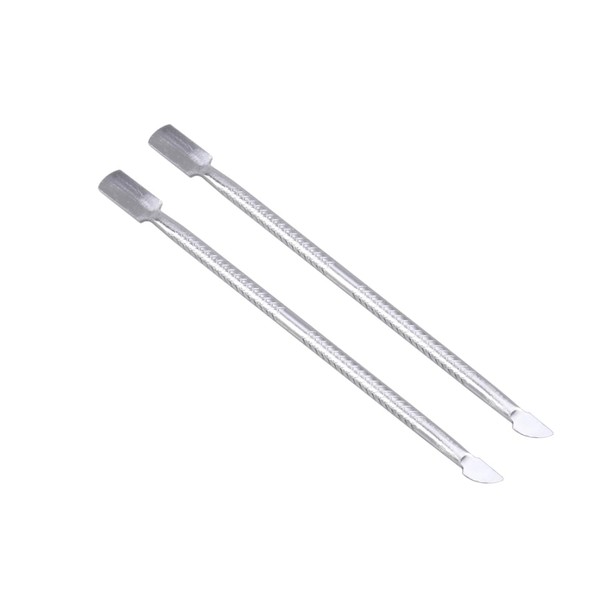 Mikinona 2pcs Stainless Steel Cuticle Spoon Pusher for Manicure Care