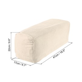 uxcell 4pcs Stretch Armrest Covers for Chairs/Sofas, Couch Arm Covers with Twist Pin, Furniture Protector Slipcovers for Sofa Chair Recliner White