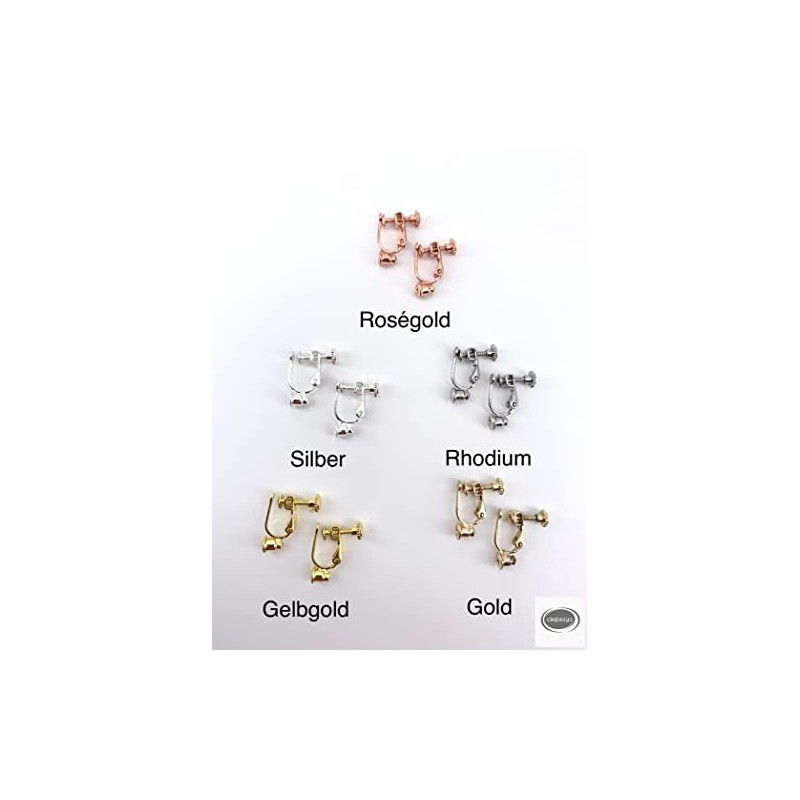 Clip Ohrringe Adapter Ohrclips Konverter Ohrring Clips siber rosegold gold