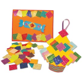 Springboard Pre-Cut Coloured Glitter Jumbo Mosaic Squares - 2.5 x 2.5 cm (Pack of 2000)