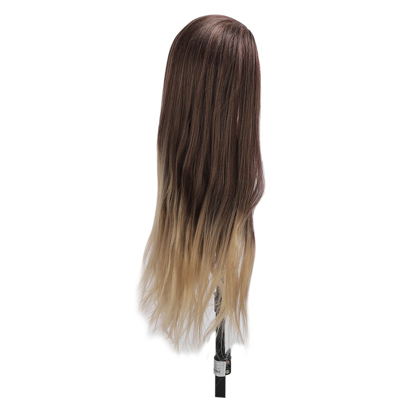 Blonde Gray Gradient Wig Hair Mannequin Head Hairdressing Styling Training
