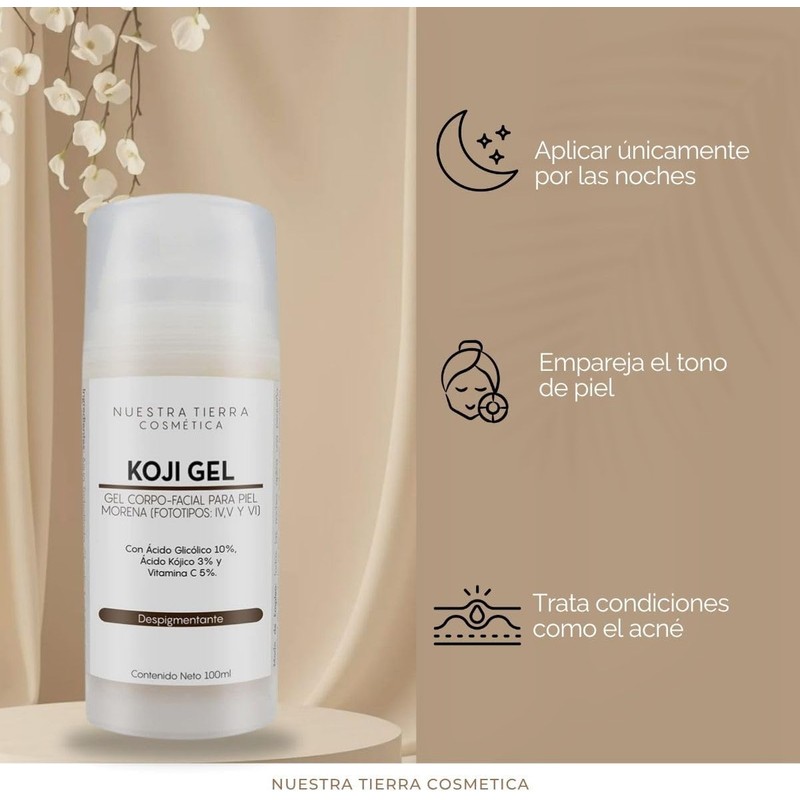 Gel Despigmentante para Piel Morena con Ácido Kójico Nuestra Tierra