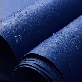 Safiyya Blue Silk Peel and Stick Wallpaper Textured Dark Blue Contact Paper Removable Wallpaper Silk Decorative Self Adhesive Wall Paper Vinyl Rolls 118"x 17.3"