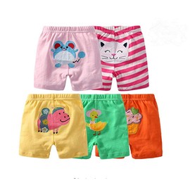Monvecle Conjunto de regalo unisex con pantalones largos de algodón para recién nacidos a niños pequeños, 5 pantalones cortos de color al azar, 12-18 Meses