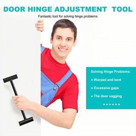 Door Hinge Adjustment Tool, Heavy Weight .134 & .180 Hinge Gap Adjusting Wrench, Hinge Bender Tool for Standard and Commercial Door