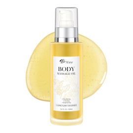 Aceite de masaje reafirmante para el cuerpo: aceite para después de la ducha para apretar e iluminar el cuidado de la piel con semillas de uva orgánica y aceite de rosa mosqueta, mezcla natural a base