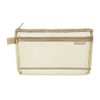 Midori 41569006 Pen Case, Mesh Pen Pouch, Pale Beige