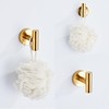 Brushed Gold Bathroom Hardware Set 5 Piece with Towel Racks