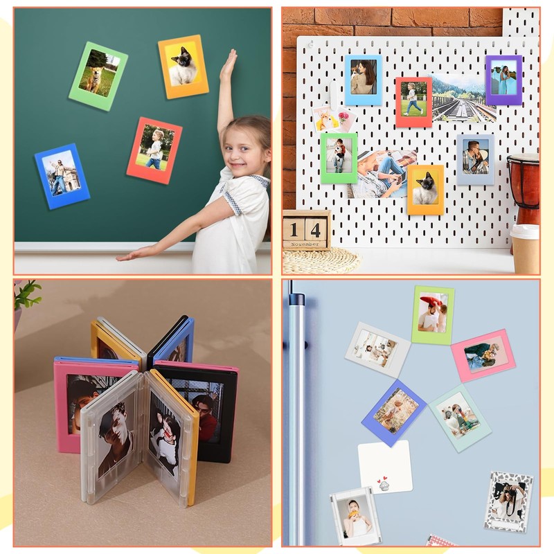 Magnetic Photo Frames for Fridge, 12 Pack Mini Magnetic Picture