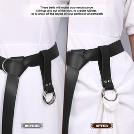 YAIZLBCA 2Pcs Skirt Hikes Renaissance Accessories Women Ren Faire Accessories for Renaissance Faire Outfit,Cosplay Costumes