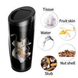 JinzhuxiaGS Car Trash Can with 90 Free Garbage Bags - Waterproof, Lid-Closed, Easy-to-Clean Cup Holder Trash Can, Ideal for Car Organization (Black & Pink Combo, 2-Pack, Perfect for Home, and Travel)