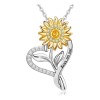 Joyeria Mujer Collare De Plata 925 Collares Girasol Dijes