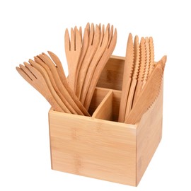 GRÄWE Bamboo Box with 10 Piece Cutlery