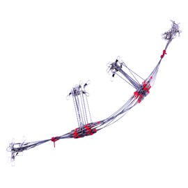 GANAZONO 10Pcs Fishing Leaders Lines Wear Resistant Fishing Wire for Freshwater Saltwater High Strength with Swivels for Catching Perch Pike Tuna