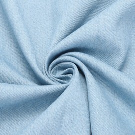 MECCANIXITY 10OZ Denim Fabric, 57 Inch Stretch Cotton Denim Material 2 Yard by the Yard for Sewing Quilting Clothes Fabric DIY Craft,Sky Blue