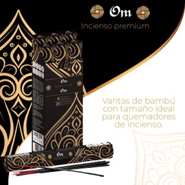 Punto Aroma - Incienso - Ingredientes Naturales - Tiempo de combustión de 35 a 40min - Contenido: 6 Cajas con 20 varitas de Incienso Cada una - Om