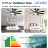 LSPMKE Ceiling Fans with Lights, 52 Inch Ceiling Fan with