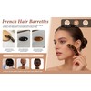 3Pcs French Hair Barrettes, Tortoise & Leopard Acetate Clips
