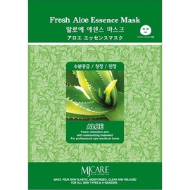 MJ Care 엠제이케어 에센스 마스크팩 알로에 100매 x 23g 수분공급+청정+진정 1일1팩 MJ Care Essence Mask Pack Aloe 100 sheets x 23g Moisturizing + Purifying + Soothing 1 pack per day