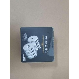 Wukong Wukong 10 Pieces Magnets, 20 X 7 mm Super Strong Neodymium Magnets with Hole Small Industrial Rare Earth Magnets with 10 Screws and Force 22 Lbs for Whiteboards Refrigerator Kitchen Workplace