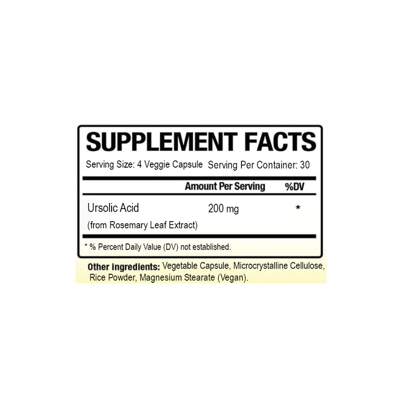 Biotech Nutritions Ursolic Acid 200 mg Gelatin Free Non-GMO Made
