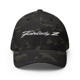 Fairlady Z Script Datsun 240z 280z Vintage JDM Car Embroidered Closed-Back Structured Cap Flexible Fitted Hat