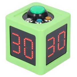 Cubes Timer, 4 Sided Seconds Countdown Timer, Digital Professional Chess Clock Timer for Chess Casino Table Games(Green)