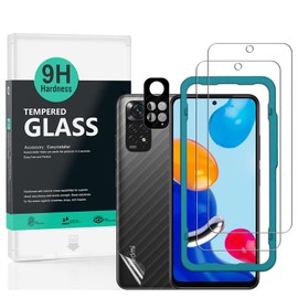 Ibywind Screen Protector for Xiaomi Redmi Note 11 4G 6.43",with Metal Camera Lens Protector,no bubble,easy to install
