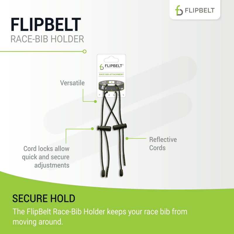 FlipBelt Race-Bib Holder, Accessory for Attaching Race Bibs and More,