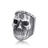 Retro Skull Head with Sun Ring Stainless Steel Gothic Punk