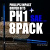 Facoow 8 PCS #1 Impact Phillips Head Driver Bits, Magnetic