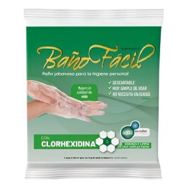 Paño Baño Facil Jabonoso Toalla En Seco Enfermo Clorhexidina