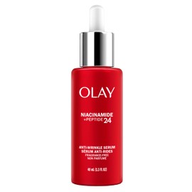 Olay Olay Niacinamide + Peptide 24 Anti-Wrinkle Serum, Fragrance-Free, 1.3oz FL