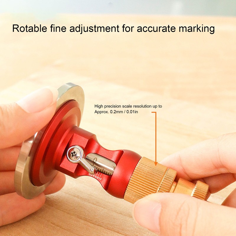 Wheel Marking Gauge High Accuracy Knob Adjustment Portable Wheel Scriber